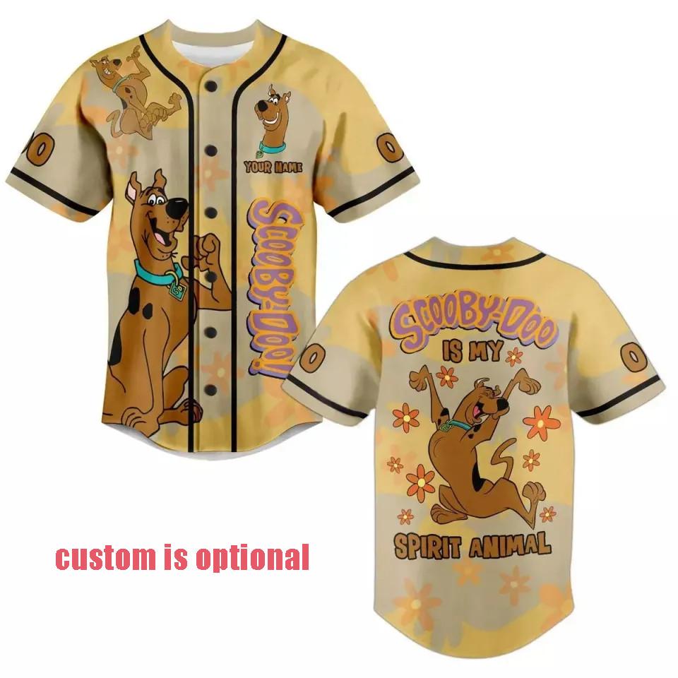Custom or Scooby Doo Is My Spirit Animal Baseball Jersey Shirt S-5XL Men s VA789 S