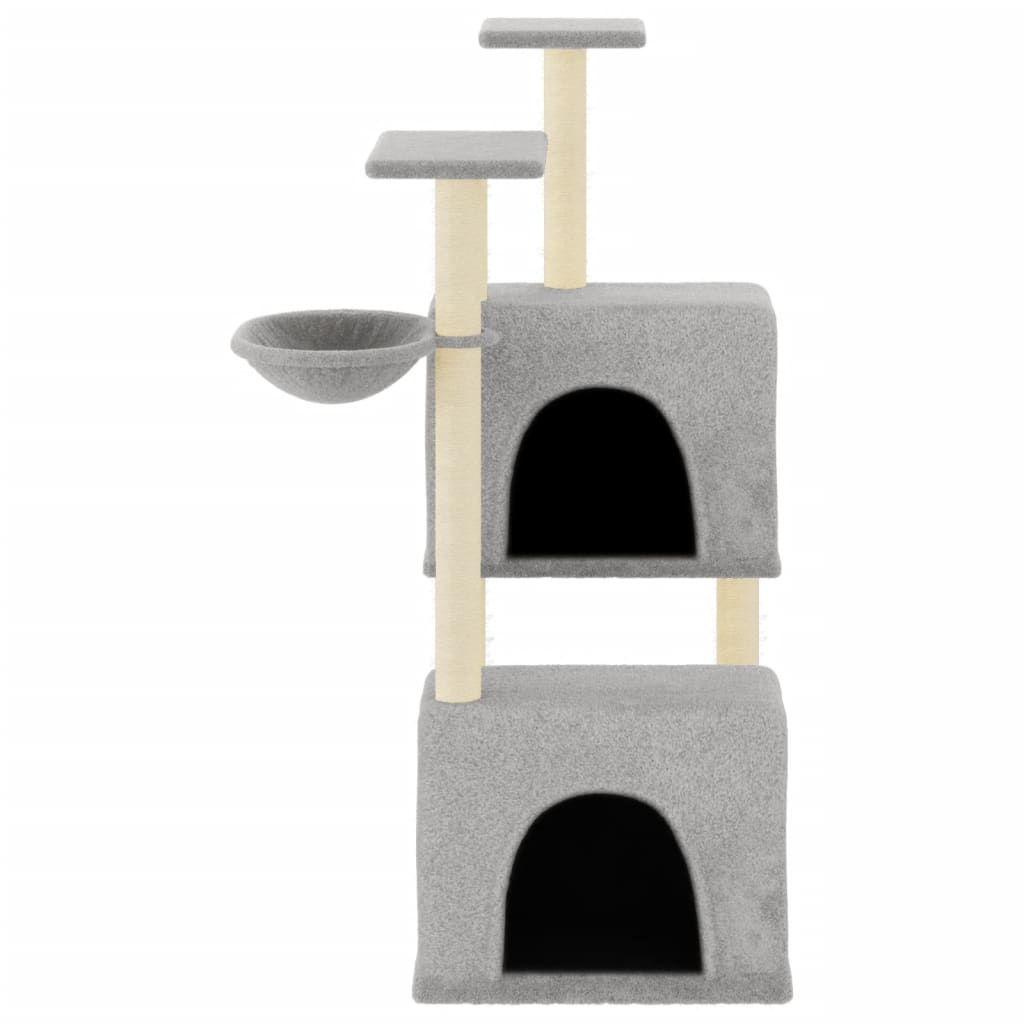 Scratching Post with Sisal Scratching Posts Light Grey 122 cm