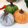 Velvety Pumpkin Decoration Fall Harvest Festival Home Office Display Accessories Dinning Table Centerpieces