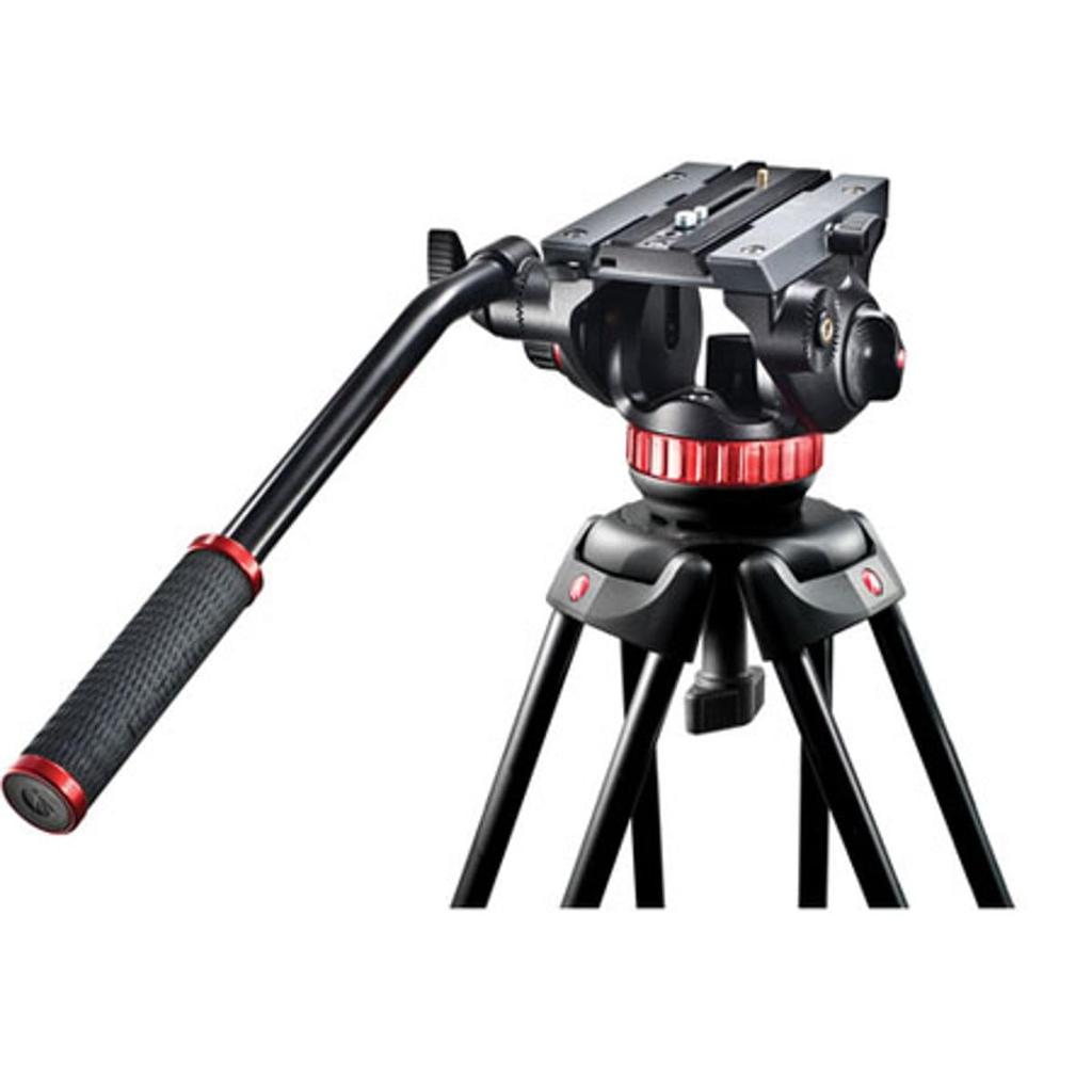 Manfrotto Twin Aluminum Tripod with Video Kit MVK502AM-1 3-Section MS-Type