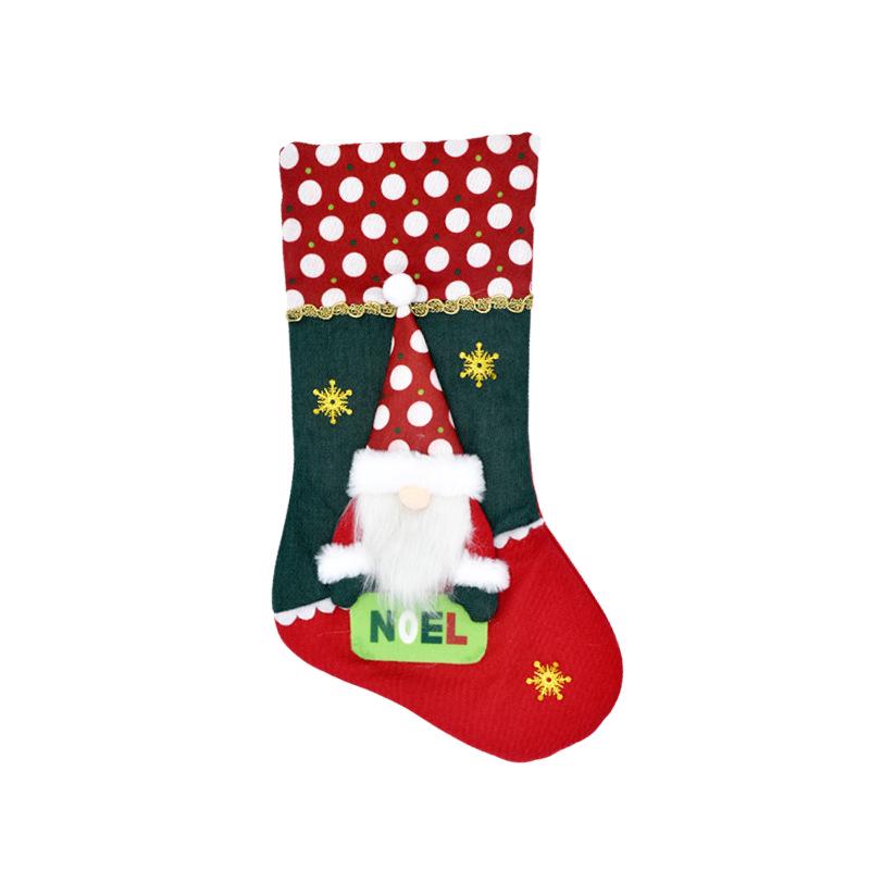 2024 Burlap Faceless Doll Sign & Semi-3D Christmas Stockings Decorations