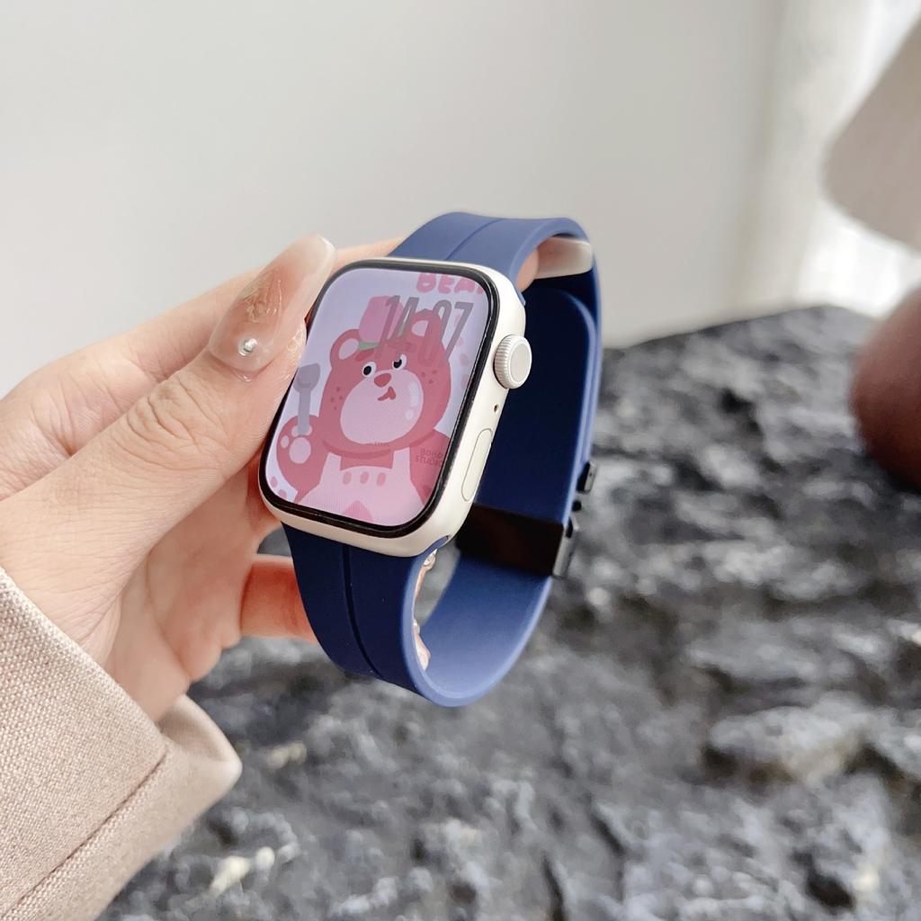 For Apple Applewatch109876 Generation Watch Parachute Buckle Silicone Strap Iwatchse New