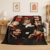 Kpop BBTS Fashion Group Star Flannel Blanket Soft Warm Throw Blanket for Bedroom Living Room Bed Travel Camping Picnic Gift