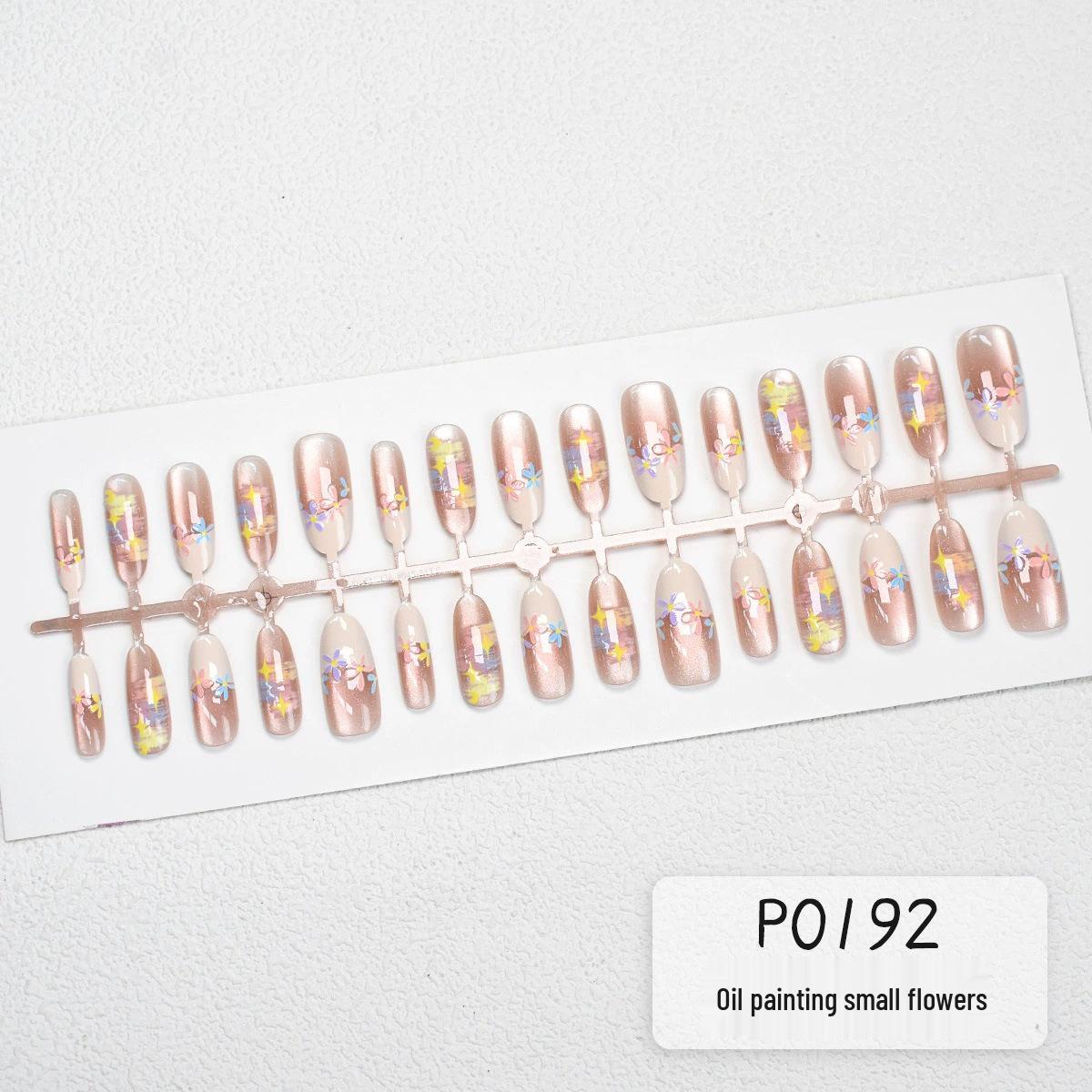 Осенне-зимние накладные ногти в горошек с румянами: Съемные рождественские наклейки-феи, 30 штук, высокого качества