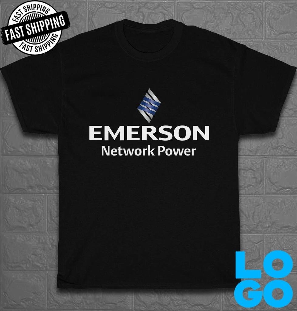New Emerson Network Power Logo Men's Funny T-Shirt Made In USA Size S To 5XL