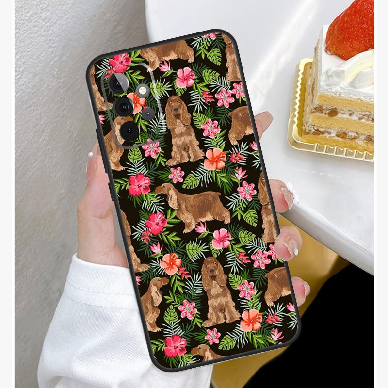 

English Cocker Spaniel Dog Case For Samsung Galaxy A54 A34 A14 A15 A35 A55 A52 A32 A12 A51 A71 A33 A23 A13 A53 Coque Samsung A14