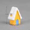 Mini Christmas Miniature Ornament Village House Figurines Xmas Hanging Figures Resin Statue for