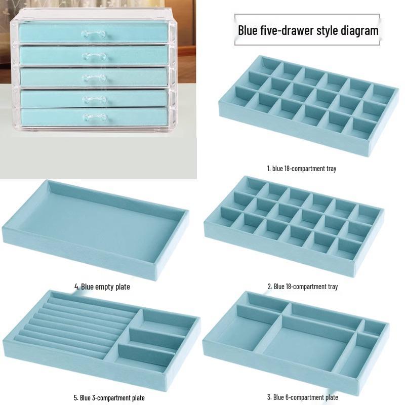 Wielopoziomowe pudełko na biżuterię na kolczyki i małe przedmioty - Przechowywanie i organizacja w domu