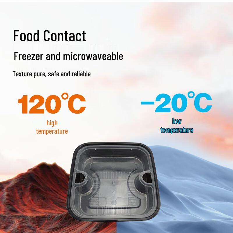 WEISHENG Disposable Microwavable Square Food Container Liners