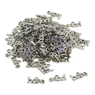 100x Hope-shaped Pendants For Jewelry Making Bracelets Results Crafts