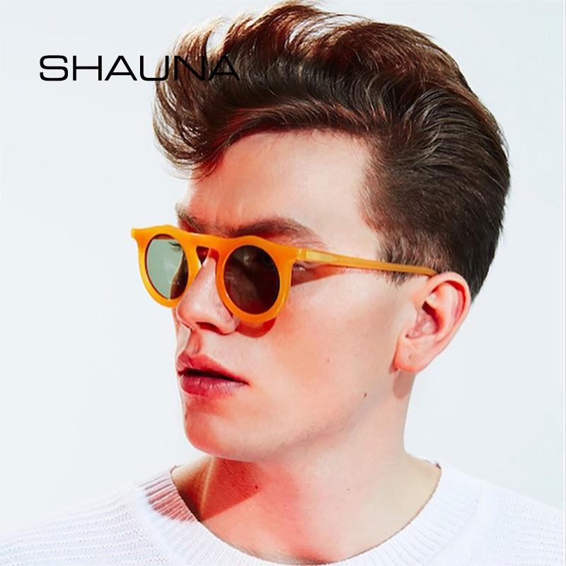 SHAUNA Vintage Round Men Sunglasses Brand Designer Jelly Color Frame Eyewear  Women Fashion Outdoor Shades Sun Glasses UV400 acquista in modo economico —  spedizione gratuita, recensioni reali con foto — Joom