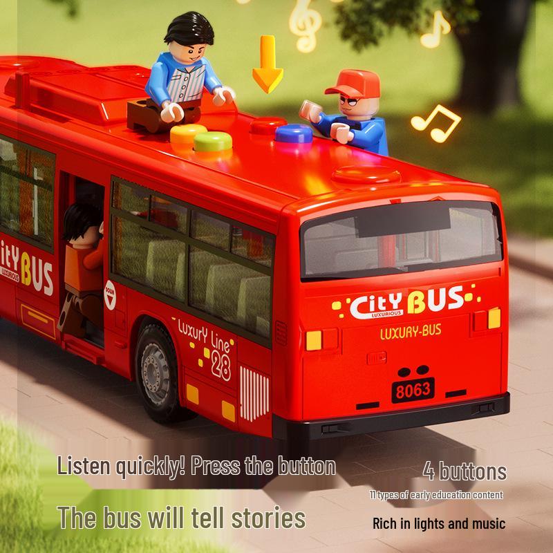 Large Children's Toy School Bus: Model Simulation Coach for Boys