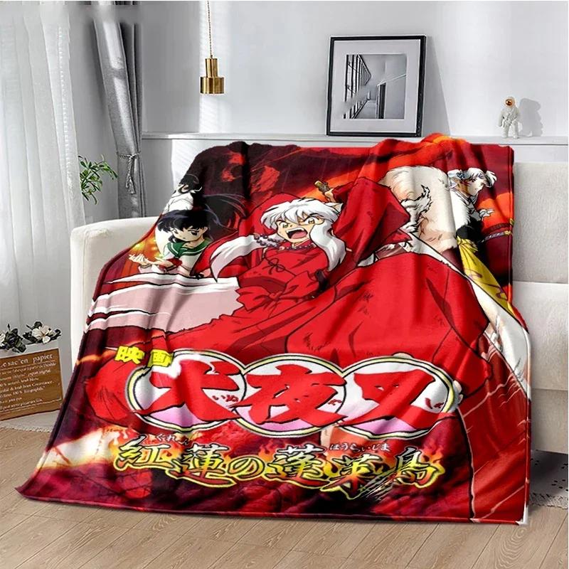 Inuyasha Blanket Comfort Soft Throw Fleece Anime Blanket for Bed Couch Travel Warm Cozy Cover