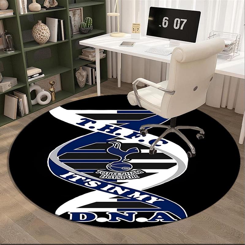 Tottenham F.C Round Rug for Livingroom,Bedroom, Palyroom, Chair Rug, Area Rug, Circle Carpet, Large Size Fan Christmas Gift