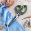 LIVINGO Scissors, Sharp Titanium-Coated Non-Stick Blades for Cutting Tape, Cardboard, and Fabric, Cuts 16 Layers of Fabric, Forged Stainless Steel Wit