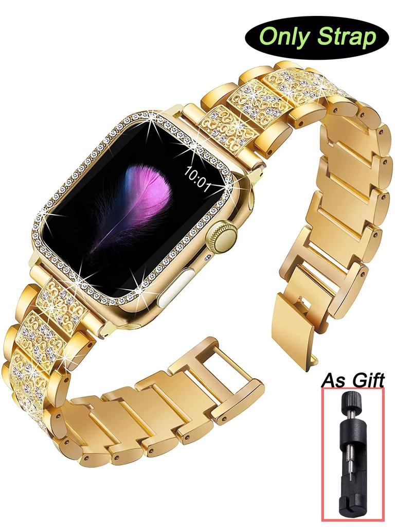 Bling Diamond Strap For Applen Watch Band 38mm 40mm 41mm 42mm 44mm 45mm 49mmS10 42mm46mm  Metal Belt For Iwatch S10 9 8 7 6 5 4 3 2 SE Women Bracelet