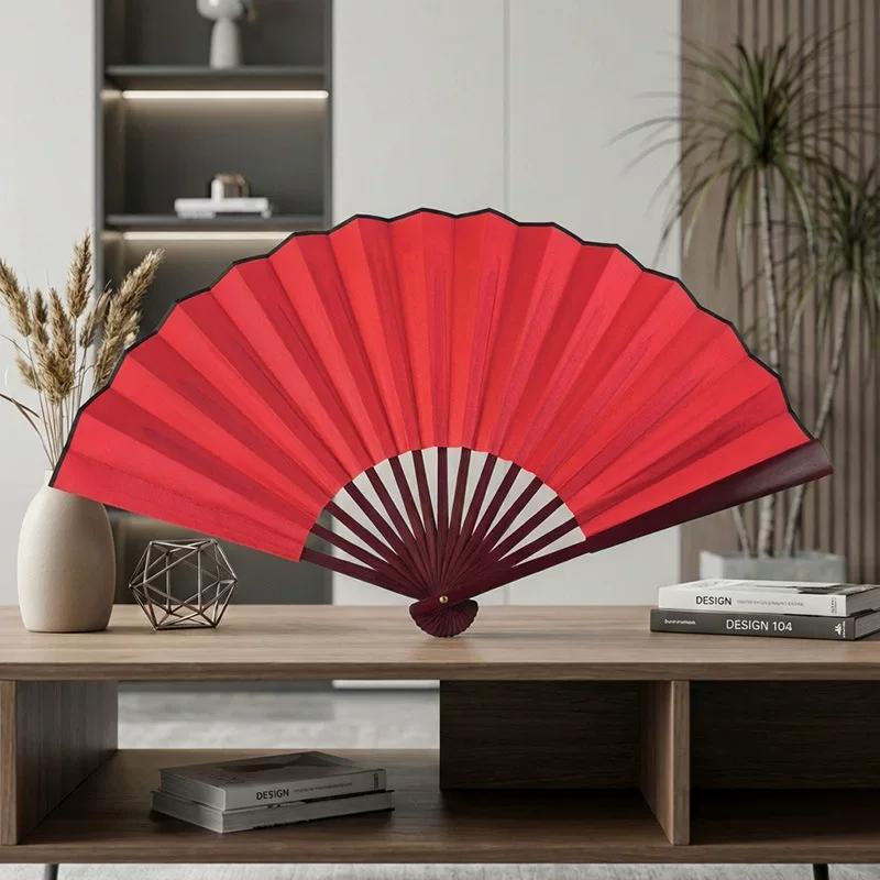 Folding Fan Chinese Style Summer 10inch Ancient Style Fan Men's Silk Cloth 2026 New Model Summer Bamboo Fan Hanfu Portable Fan