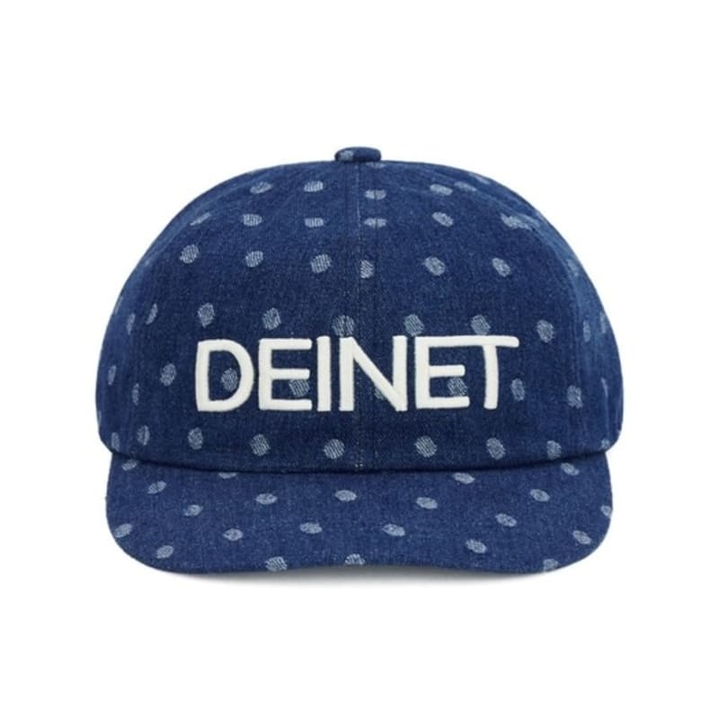 

DEINET DENIT DOT DENIM LOGO CAP IN DEEP BLUE FREE