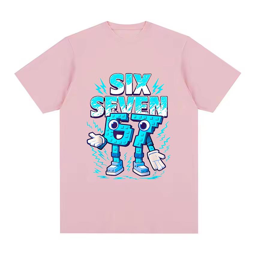 67 Six Seven Graphic for Children Steal A BrainRot Shirt Number 67 Meme for Boys T-Shirt Summer Casual Short Sleeve Kids Tees