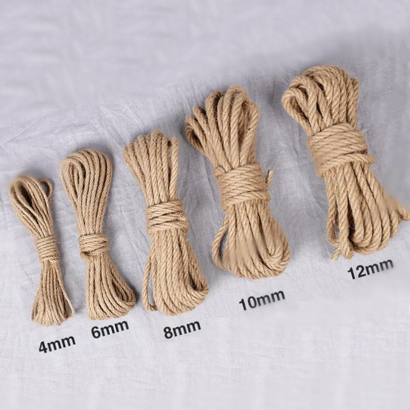 4Mm 12Mm Natural Burlap Jute Twine Retro Rope String Handmde Craft Wedding Home Decoration Cords Rope & Suspension