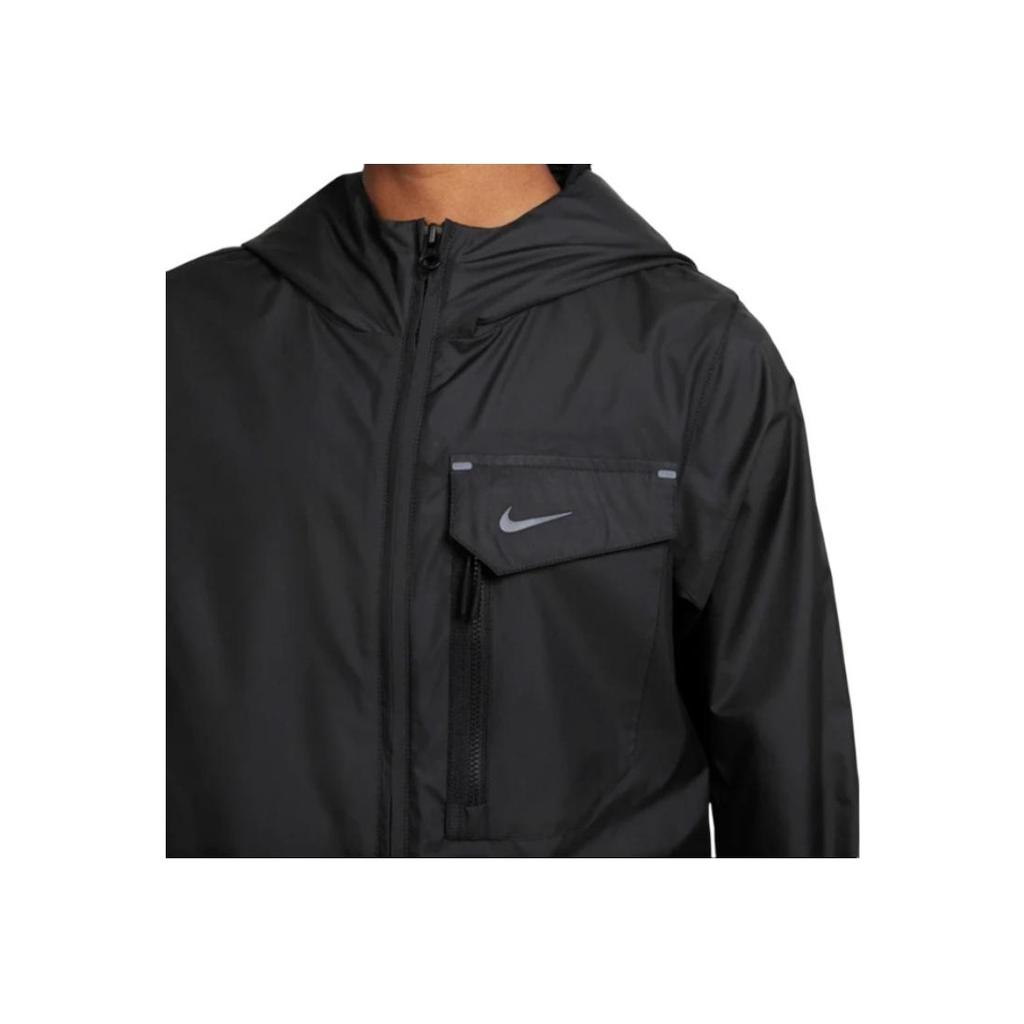 Nike Solid Color Comfortable Versatile Zip Long Sleeve Jacket Kids jackets Black FZ4905-010