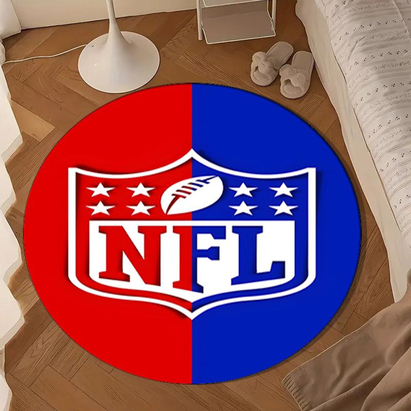 NFL Team Collection Round mat, Anti-slip Circle Carpet Chair rug For livingroom,Bedroom, doormat home decor Gift Christmas Gifts