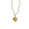 Europe, America and South Korea Korean version 925 sterling silver necklace women's ins brushed matte love pendant collarbone chain