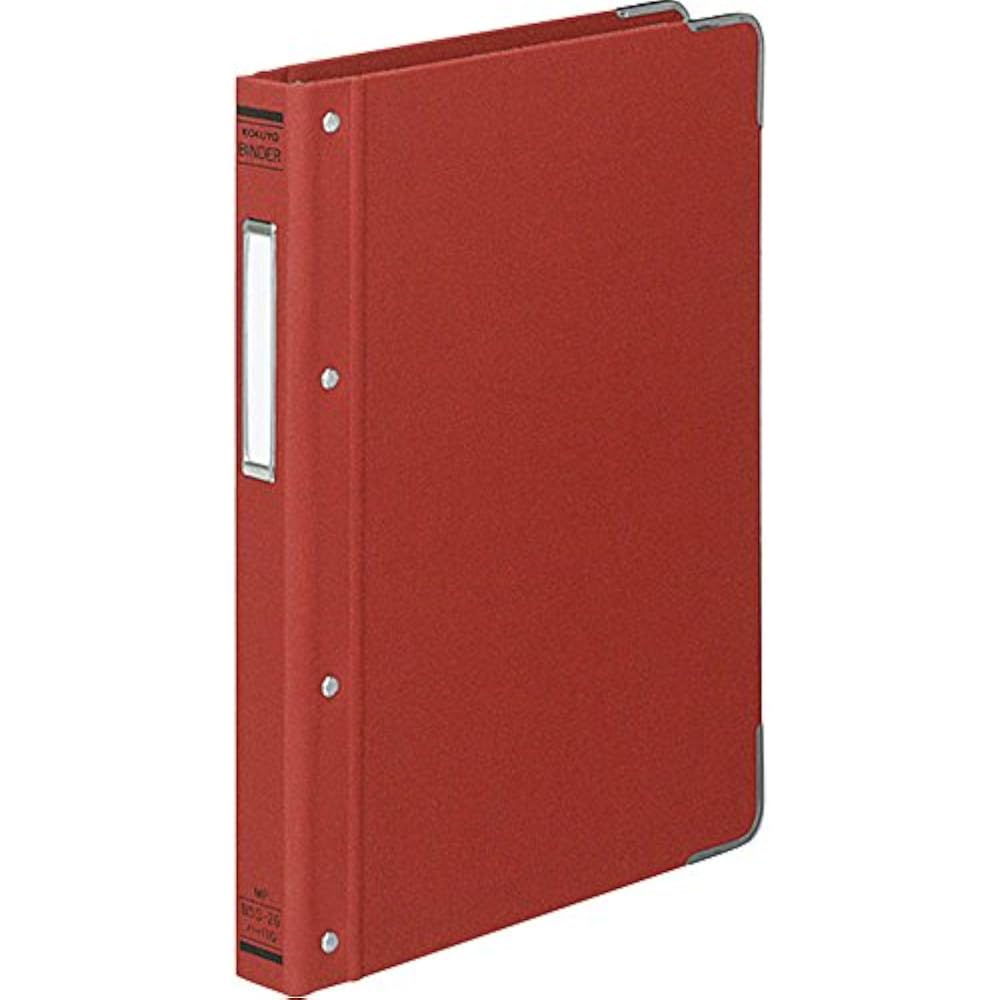 Kokuyo File Binder, Cloth Sticker, B5, Vertical Square with Metal, 26 Holes, Holes, 100 Sheets, R...