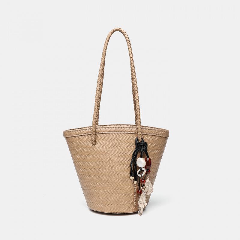 Niche 2026 Summer Trendy French Retro Woven Bag - Mother-Child Shoulder & Handheld Vegetable Basket