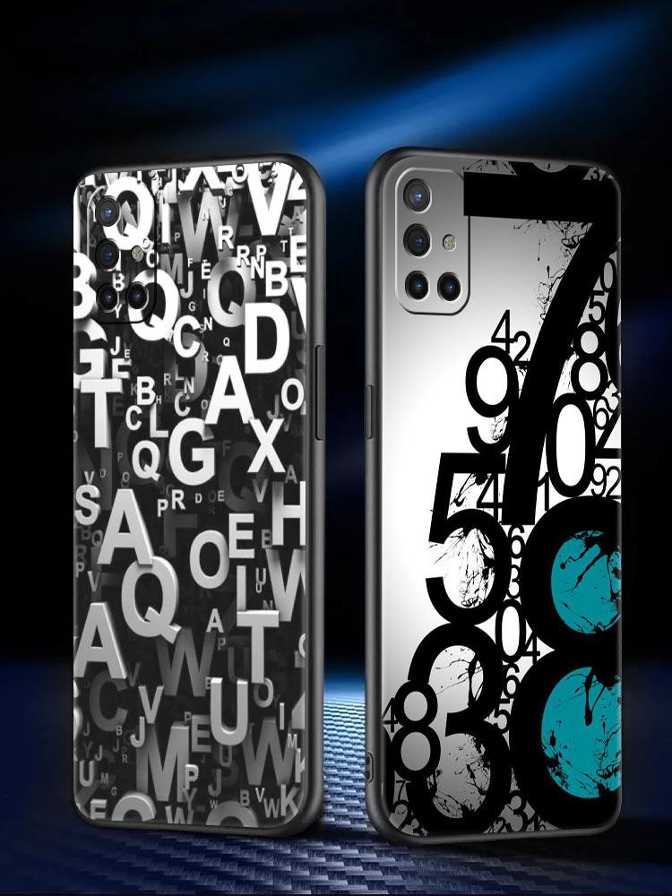 Phone Case For Oneplus 13R 13 12 10T 11 R10 Nord N100 N200 N10 9 9R CE 2 3 Z Pro Lite 5G Soft TPU Cover Number Pattern Funda Bag
