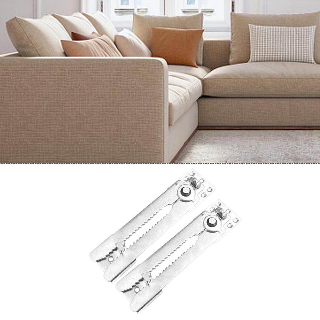 2x Sectional Lock Easy To Use Invisible Self Lock Accessories Steel Sofa Connectors