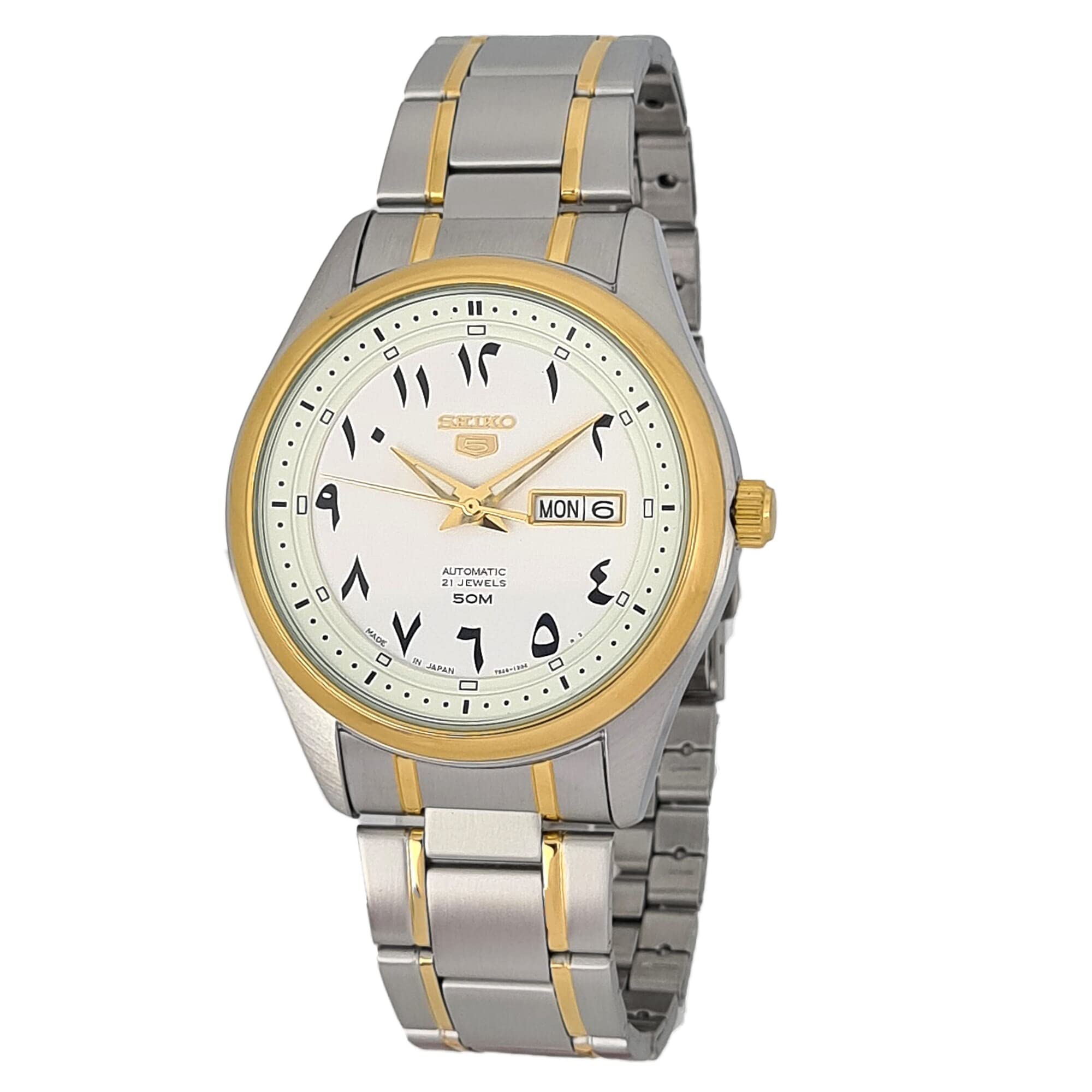 

Годинник SEIKO SNKP22J Seiko 5 SEIKO5 Automatic White Silver Gold Чоловічий