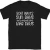 Boat Waves Sun Rays Lake Days T-Shirt Funny Weekend Holiday Tee