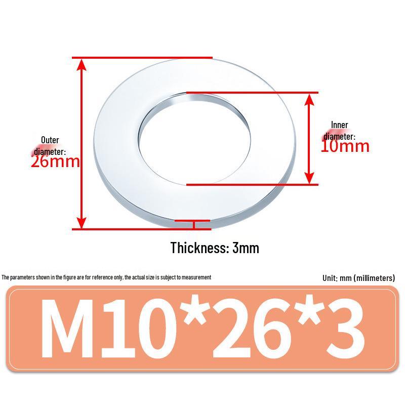 Extra Large Galvanized Metal Flat Washers - Sizes M1.6 to M14