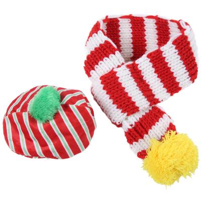 Dog Hat and Scarf Set Dog Christmas Adorable Knitted Hat Set for Pet Cat Dog Small Medium Large Dogs