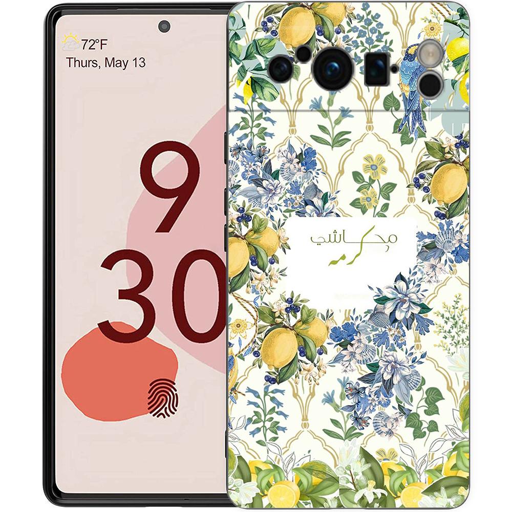 

Luxury Phone Case For Google Pixel 10 9 8 9A 8A 7 7A 6 Pro XL 6A 5G Black Soft Back TPU Cover Ocean Wine Glass Lemon Pixel 7