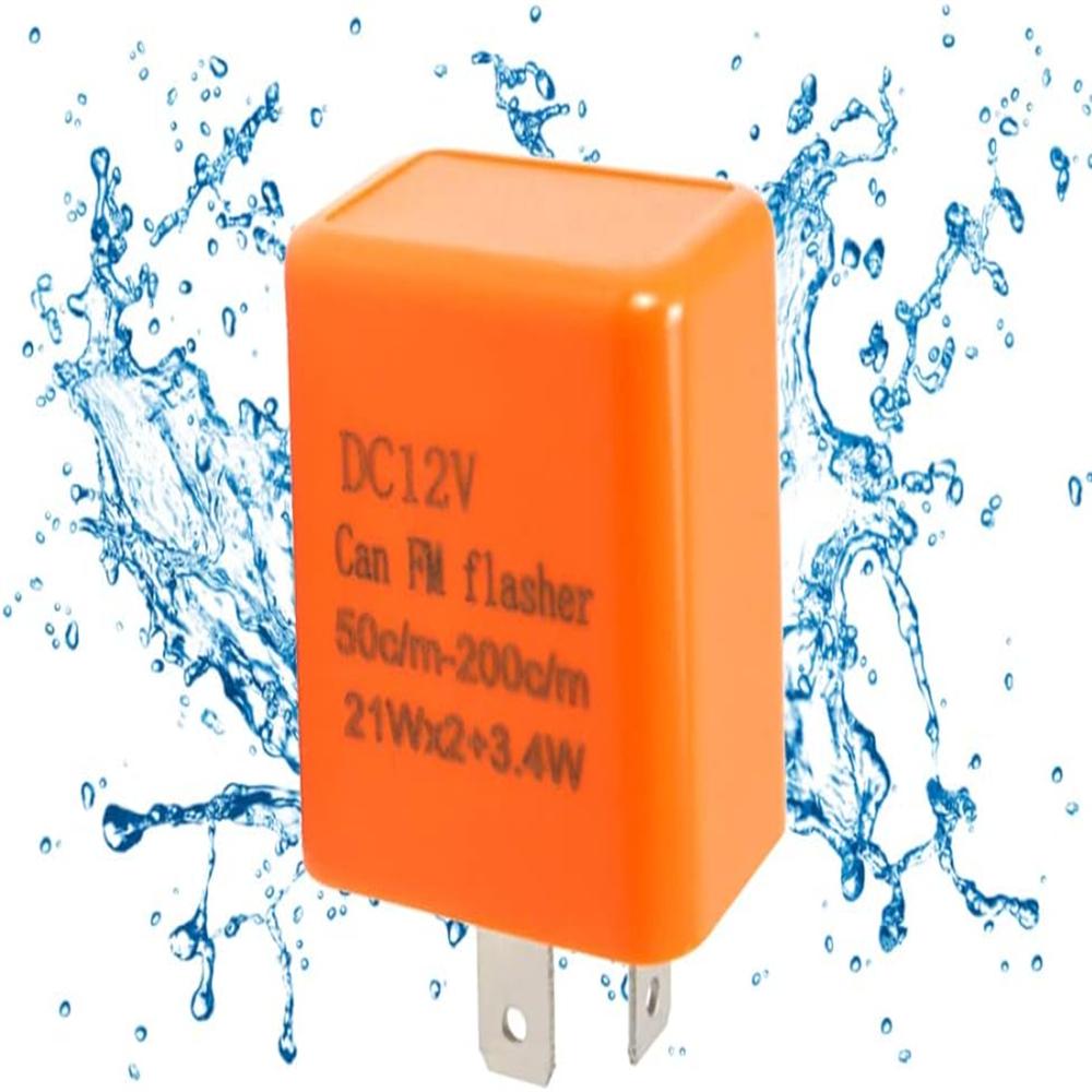 1pcs 2-Pin Orange LED Flasher ,Relay Universal Adjustable of Turn Signals Blinker Indicator Relays for Motorbike Motorcycle Accessories