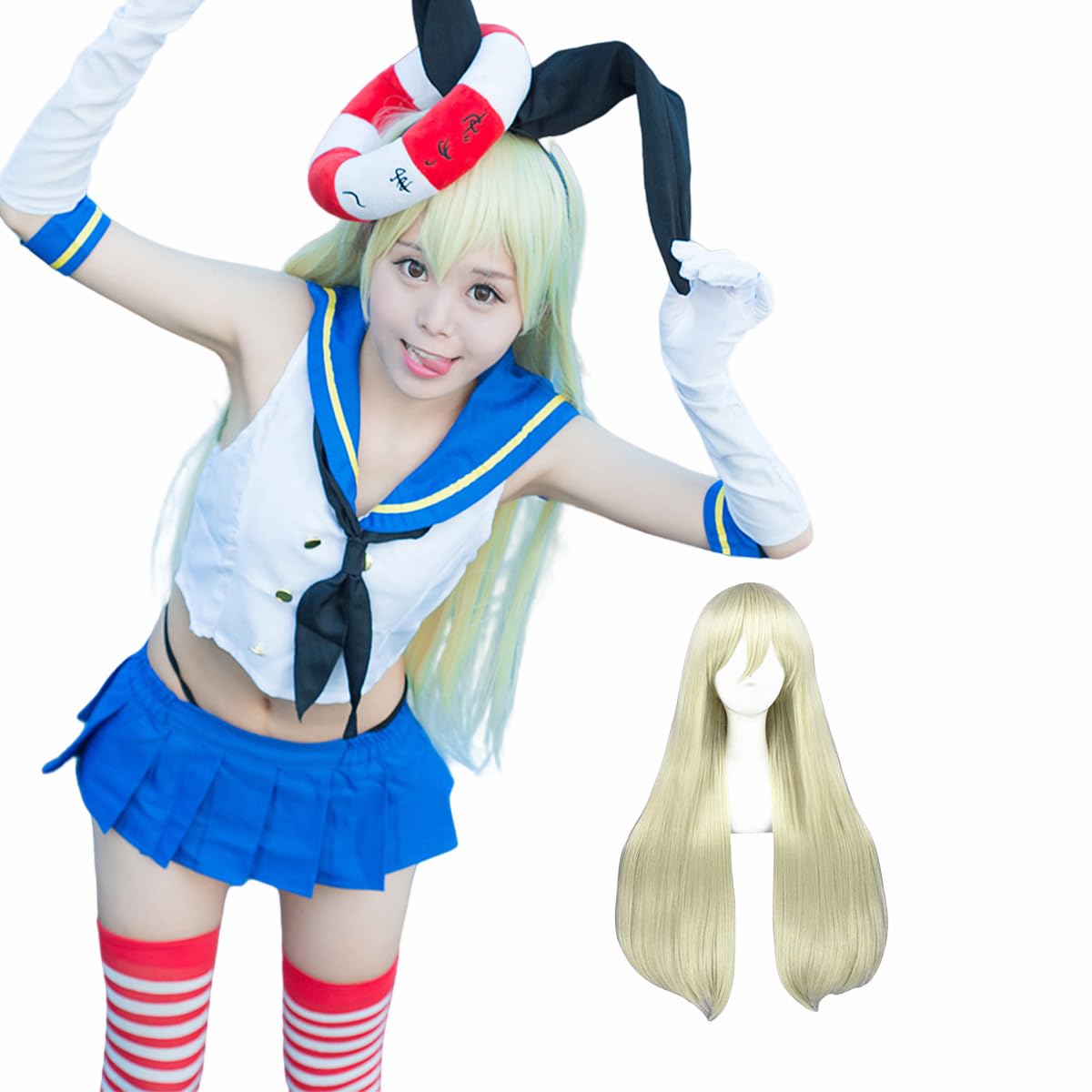 

KantaiColle Косплей с париком ShimaKaze ShimaKaze Косплей Милый KantaiCollection Косплей Костюм Наряд Аниме (M)