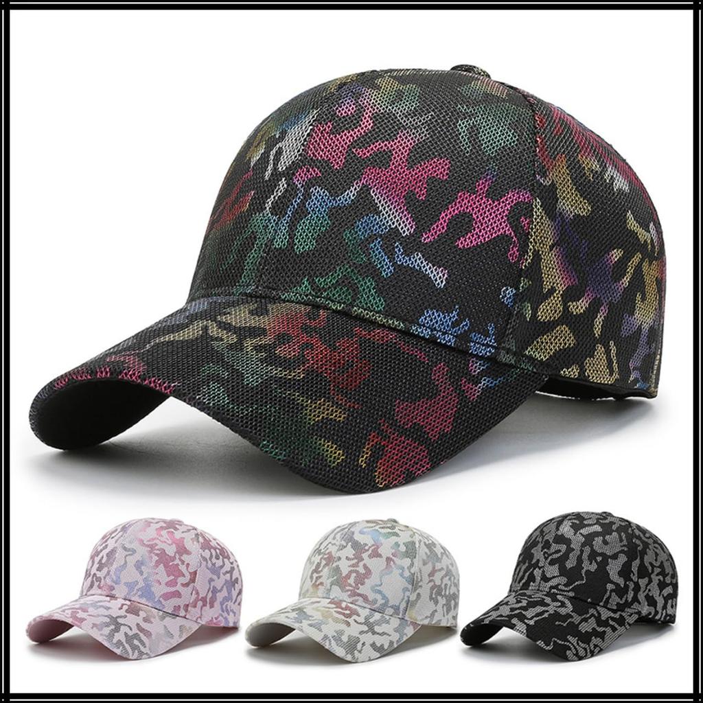 Graffiti Design Hat Cap Mesh Outdoor Casual Men Women CZ837 [White Fang] (Black)