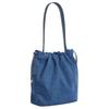 Coach Faye 28 Classic Logo Drawstring Closure Denim Bucket Bag Women Bags Blue CAR37-SVIN