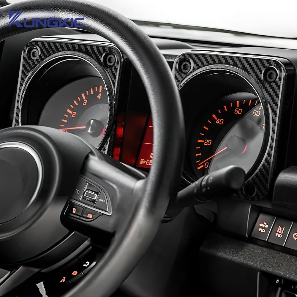 Real Soft Carbon Fiber Sticker For Suzuki Jimny 2019 2020 2025 2025 2025 2025 2025 LHD RHD Car Speedometer Frame Accessories