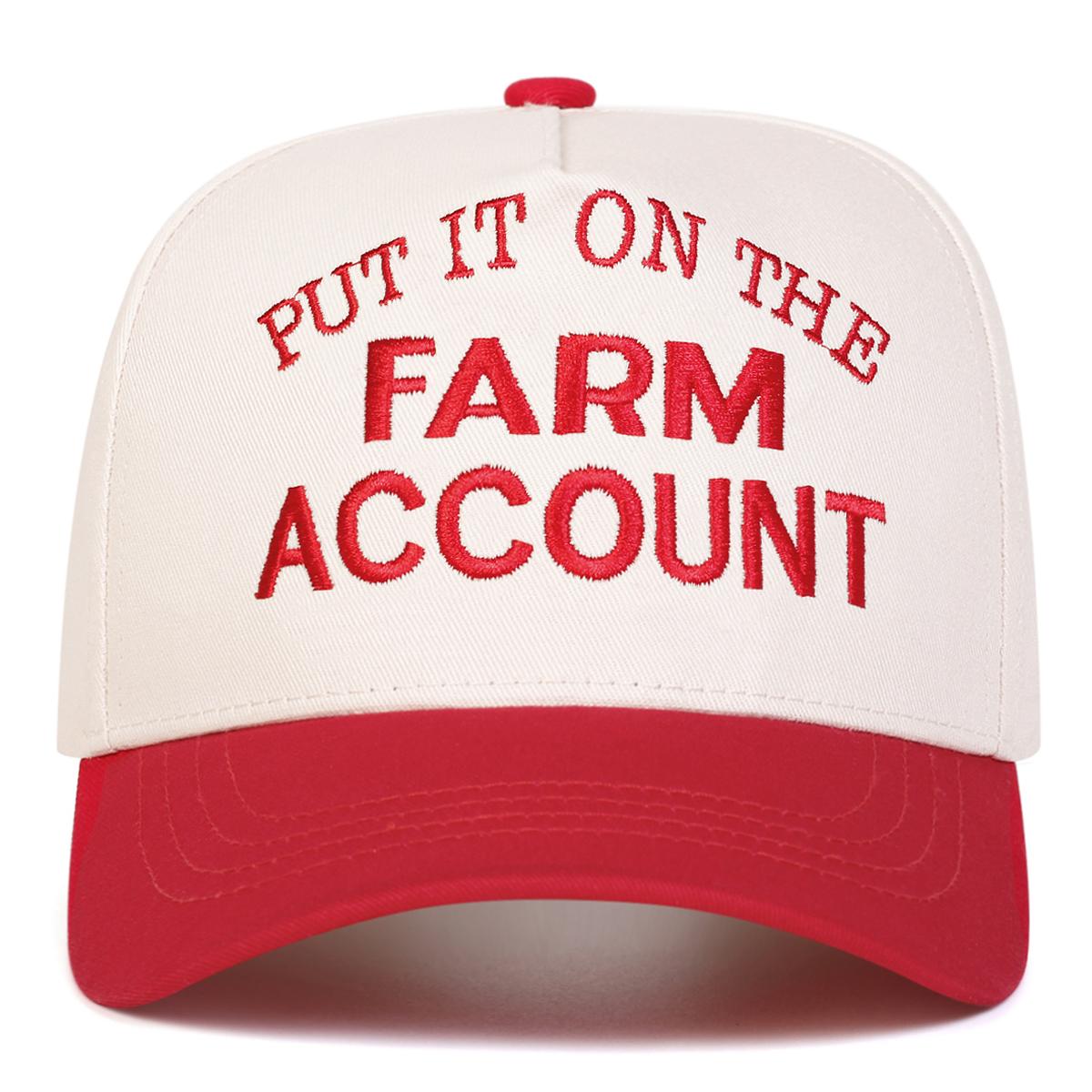 

Unisex FARM ACCOUNT Letter Embroidery Baseball Caps Spring and Autumn Outdoor Adjustable Casual Hats Sunscreen Hat Sports Cap