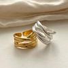 Stylish Irregular Geometric Rings Stylish Geometric Line Crossed Rings For Women Perfect For Parties And Gifts