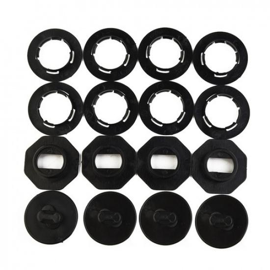 Stabilize Your Floor Mat with Car Mat Clips Retainer Holders 4 Set Black