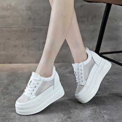 Trend Κυριακή γυναικεία παπούτσια νέα επίπεδο πάτο εσωτερική αύξηση ύψους casual αθλητικά παπούτσια γυναικεία μονά παπούτσια