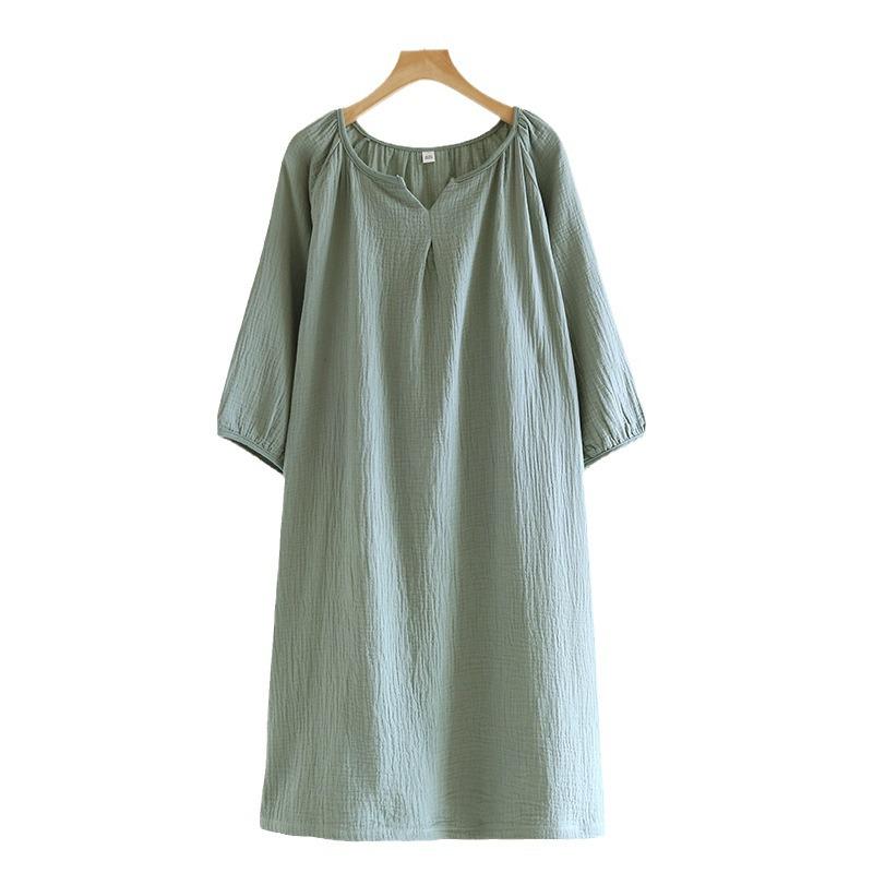Baumwoll-Nachthemd für Damen in Übergröße - Lockeres Sommer-Hauskleid & Pyjama