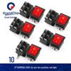 KCD4 High Power Boat Rocker Switch, 4/6 Pin, Red/Green Light, 31x25mm, 16A 250V