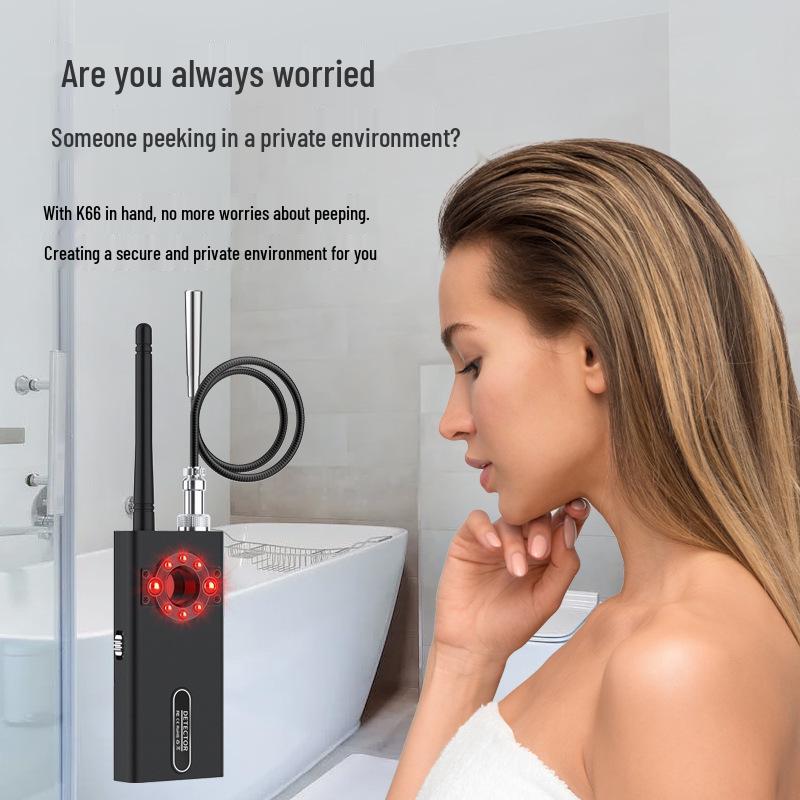 K66 Signal Detector: Anti-Peeping, Anti-Positioning, Camera & GPS Scanner for Hotel & Car Monitoring