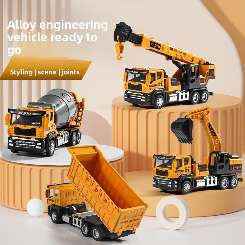 Alloy Construction Vehicle Model Inertia Drive Toy Play Hand Coordination Eye