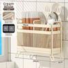 Multi Compartment Cutlery Draining Rack Wall Mounted Chopsticks Storage Holder  Kitchen Storage